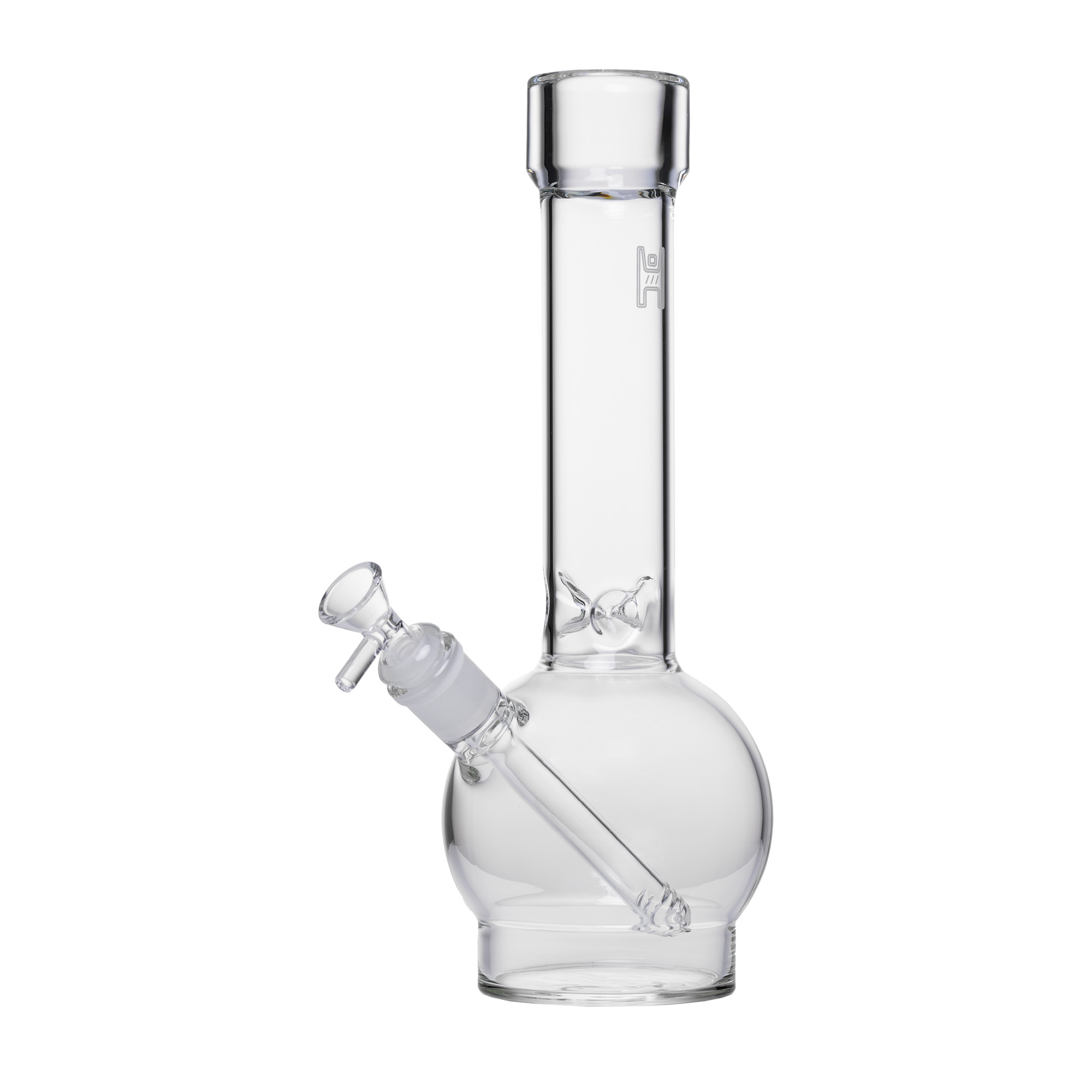 12" Human Grade Ball Water Pipe in Clear colorway for Pixie's Pantry Build-A-Bong event catalog