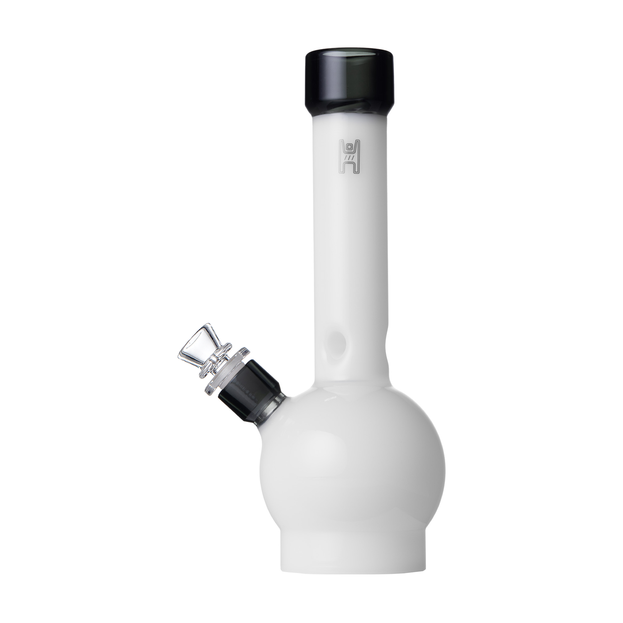 Pixie's Pantry 12" Human Grade Ball Water Pipe in White / Black colorway