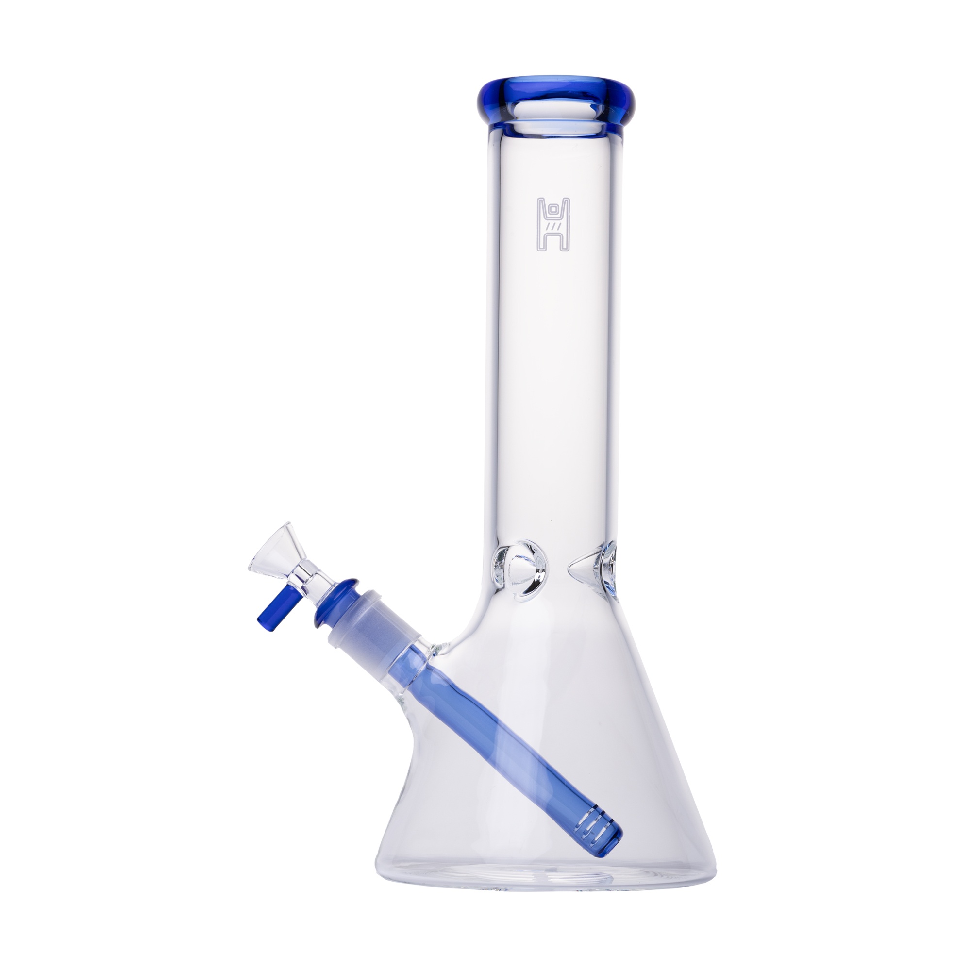 Pixie's Pantry Human Grade 12-Inch Beaker Water Pipe in Clear Blue colorway