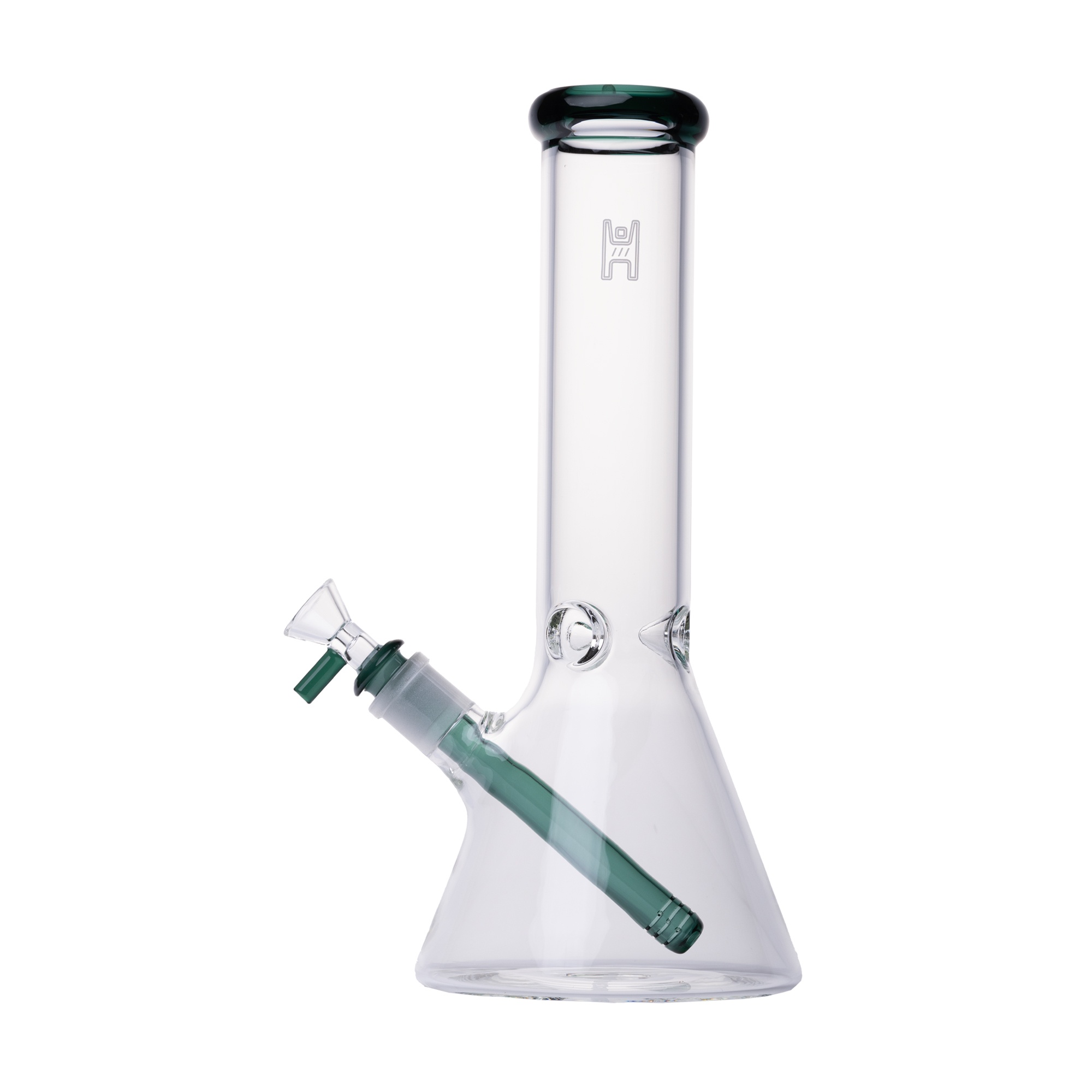 Pixie's Pantry Human Grade 12-Inch Beaker Water Pipe in Clear Green colorway