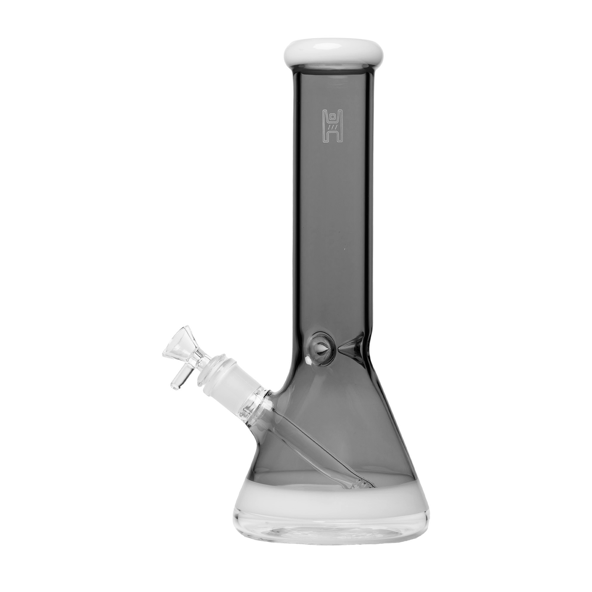 Pixie's Pantry Human Grade 12-Inch Beaker Water Pipe in Smoke White colorway