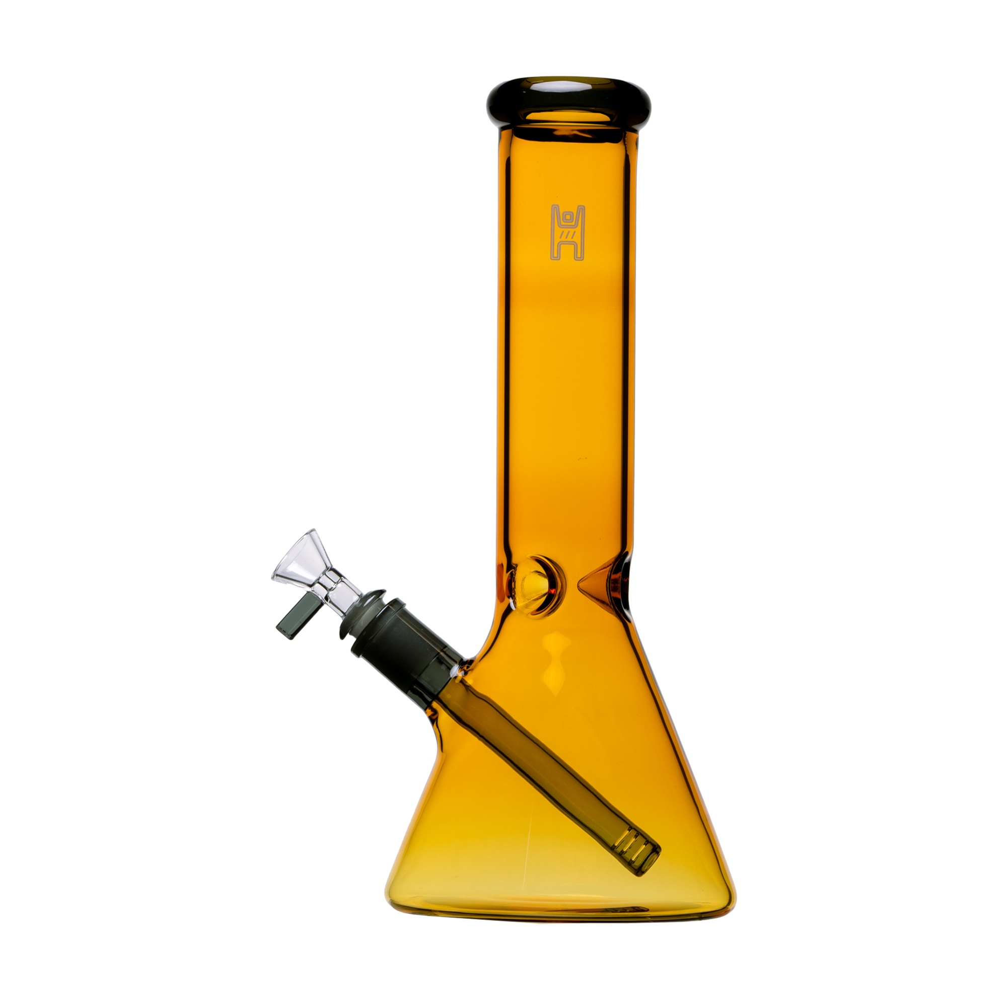 Pixie's Pantry Human Grade 12-Inch Beaker Water Pipe in Yellow Smoke colorway