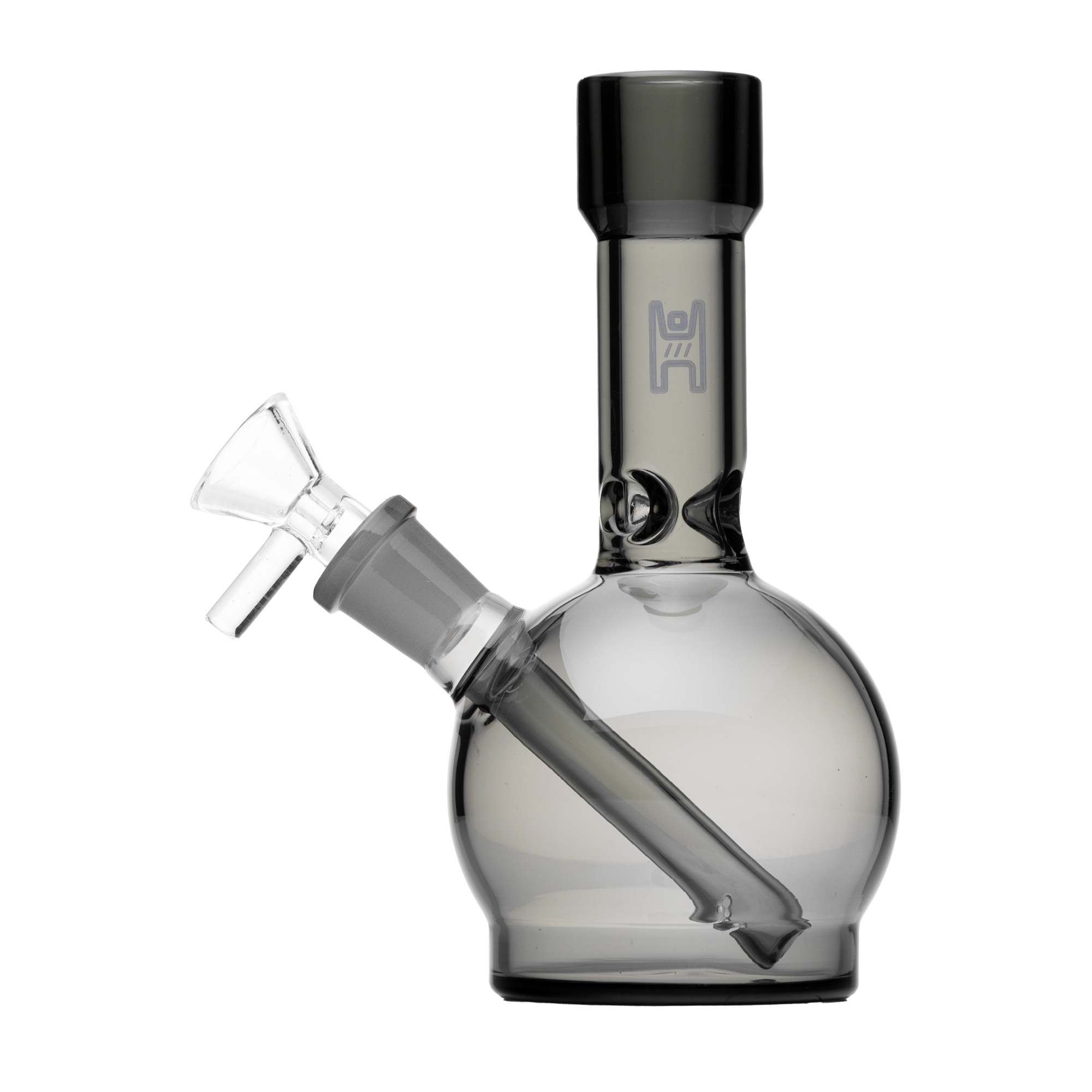 Pixie's Pantry 6" Human Grade Ball Water Pipe in Clear / Smoke colorway