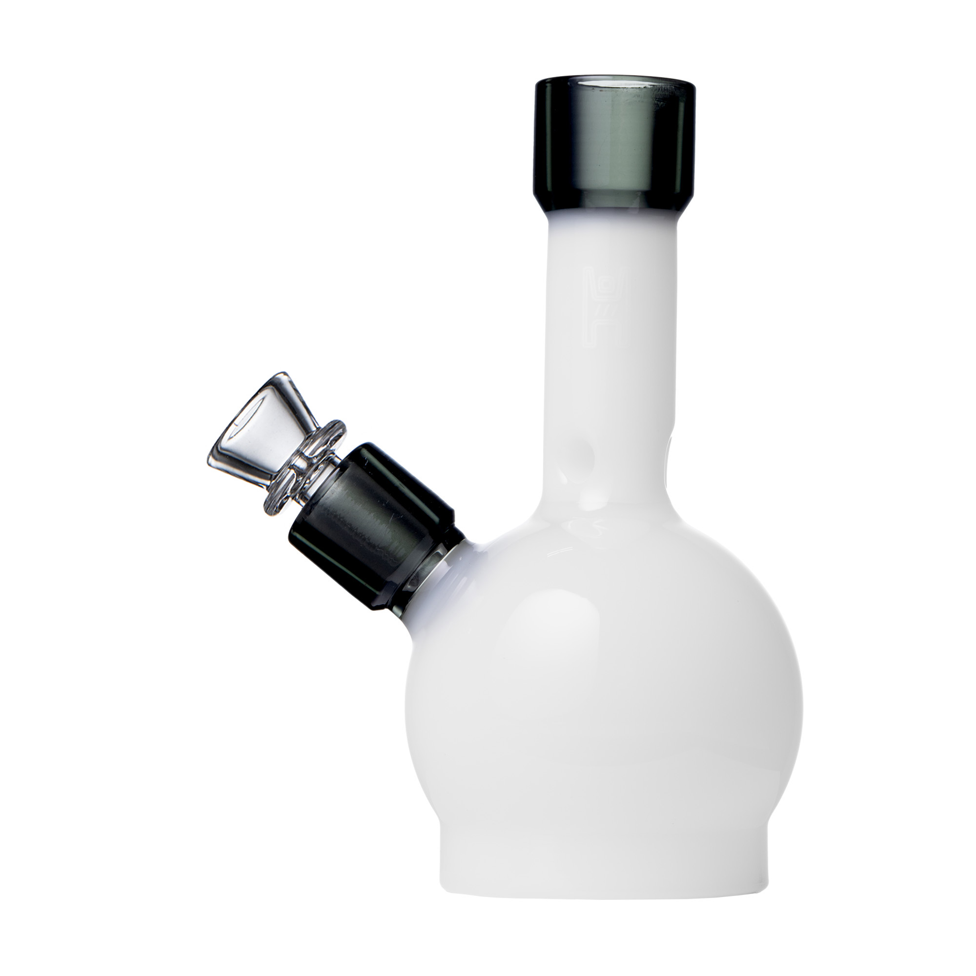 Pixie's Pantry 6" Human Grade Ball Water Pipe in White / Black colorway
