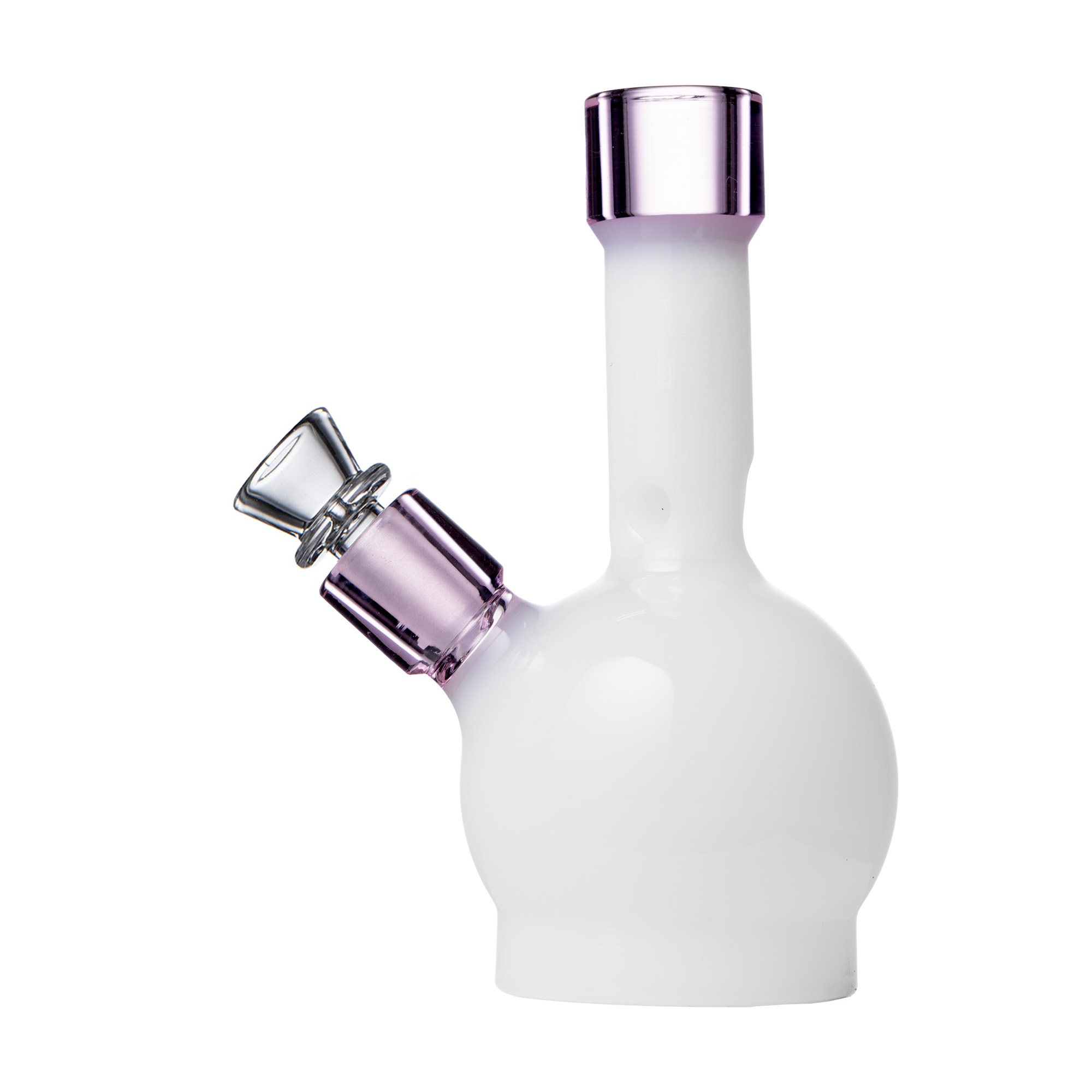 Pixie's Pantry 6" Human Grade Ball Water Pipe in White / Pink colorway