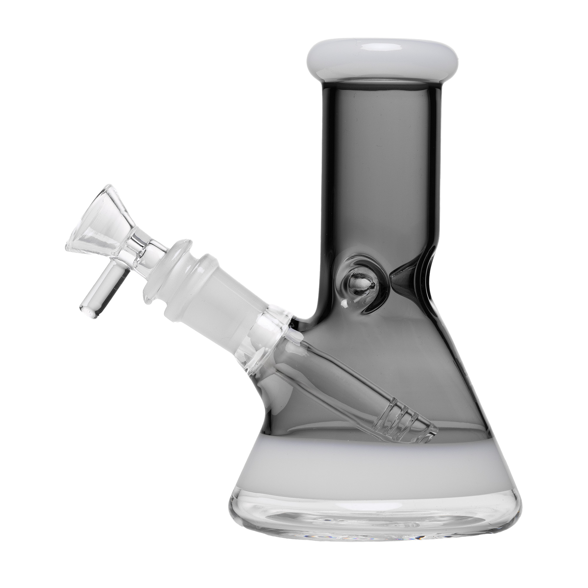 Pixie's Pantry Human Grade 6-Inch Beaker Water Pipe in Smoke White colorway