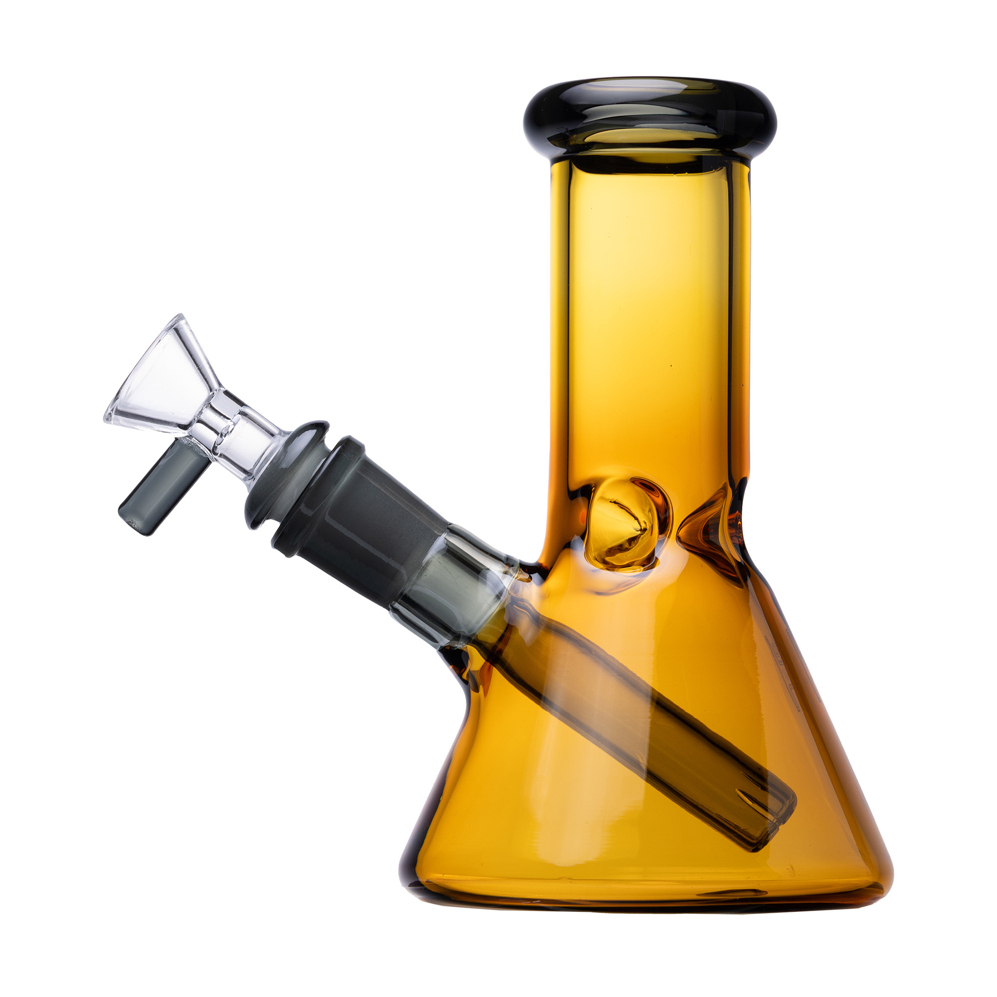 Pixie's Pantry Human Grade 6-Inch Beaker Water Pipe in Yellow Smoke colorway