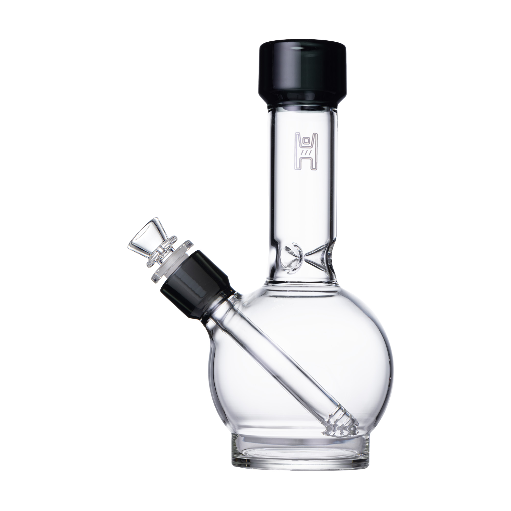 Pixie's Pantry 9" Human Grade Ball Water Pipe in Clear / Black colorway