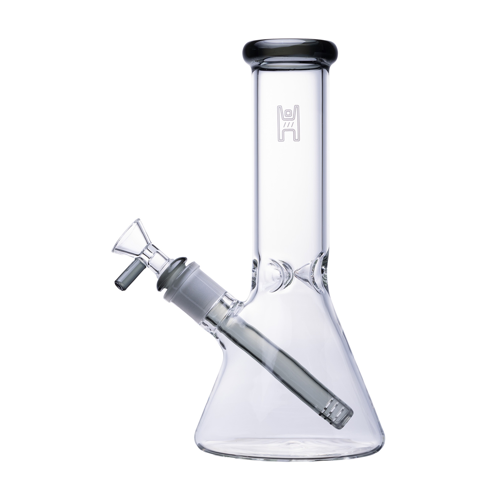 9 inch Human Grade beaker water pipe - Clear Lavender colorway for Pixies Pantry Build-A-Bong catalog