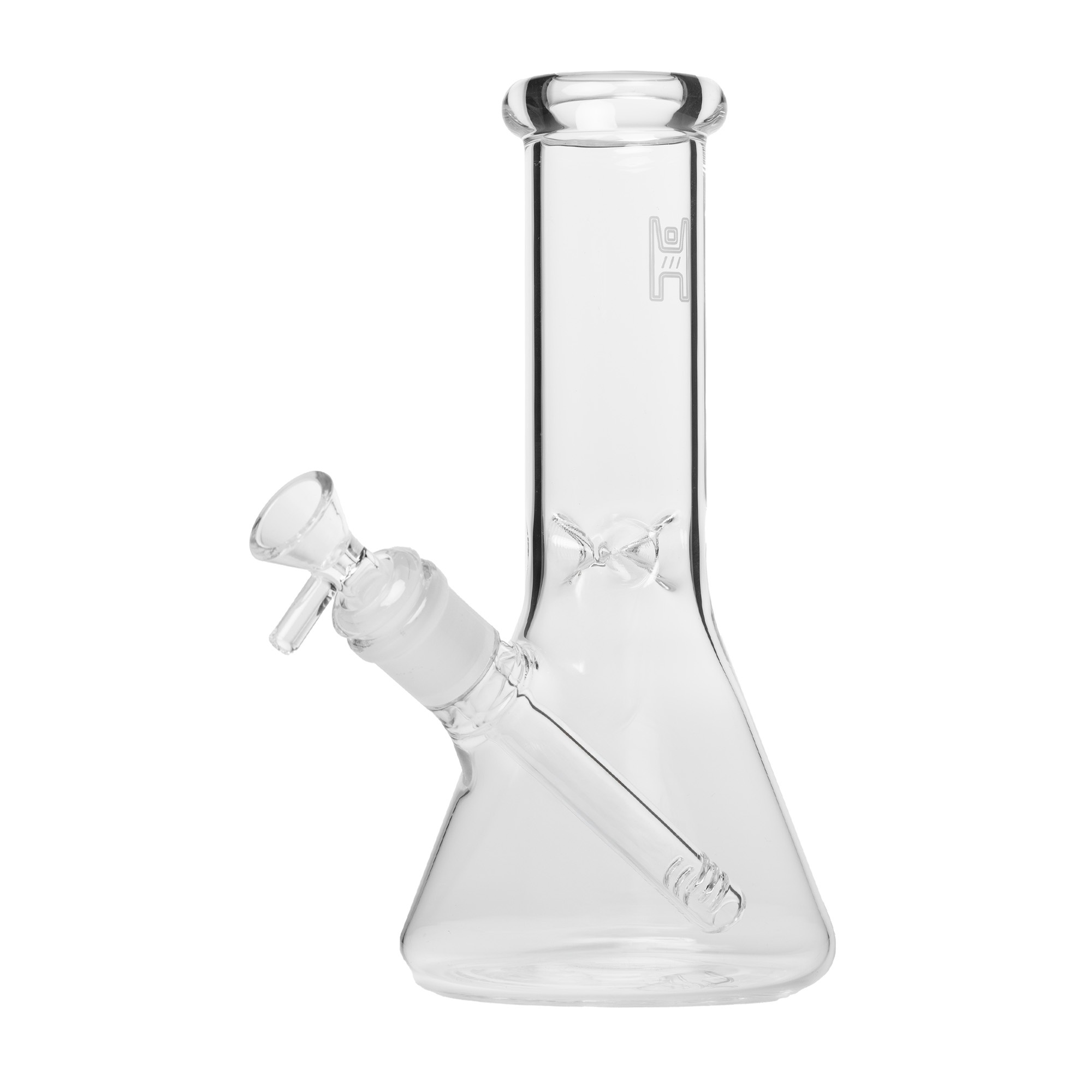 9 inch Human Grade beaker water pipe - Clear colorway for Pixies Pantry Build-A-Bong catalog