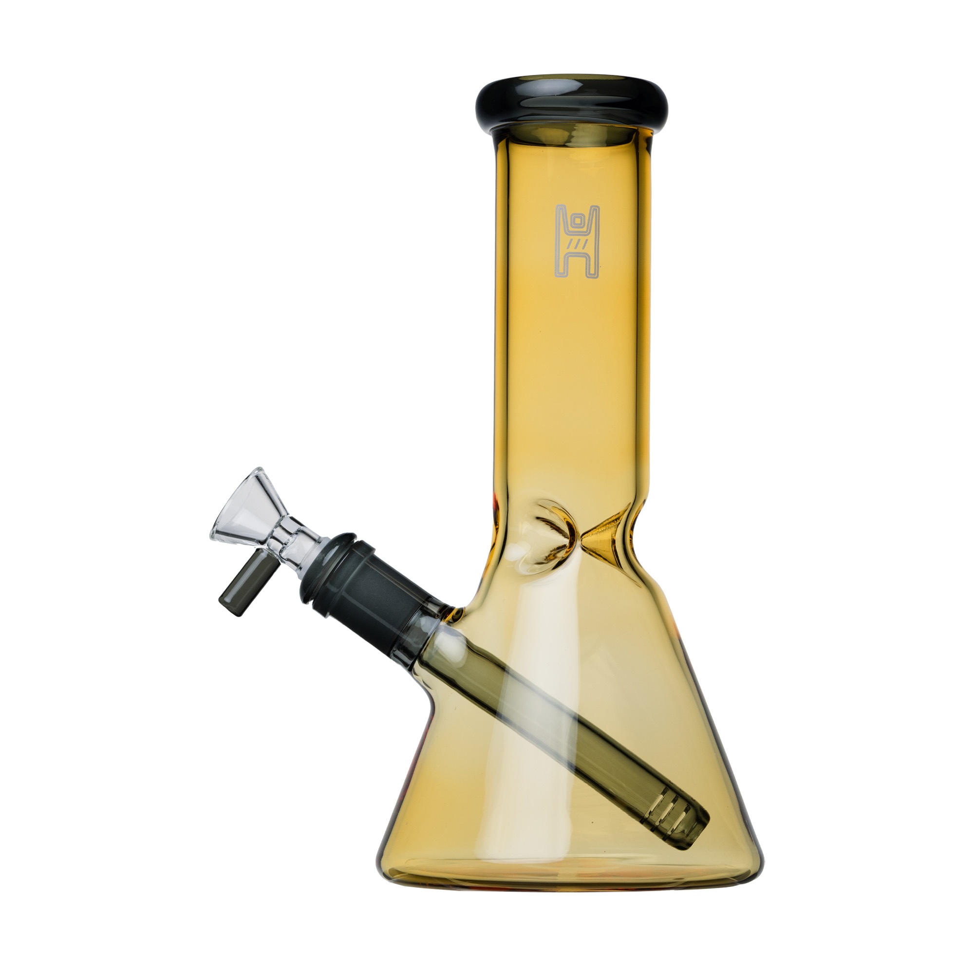 9 inch Human Grade beaker water pipe - Yellow / Smoke colorway for Pixies Pantry Build-A-Bong catalog